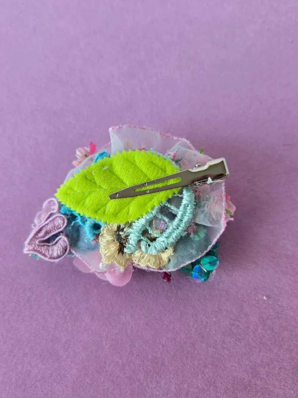 Handmade Vintage-Style Rose Posey Hair Clip Wedding Garden Party